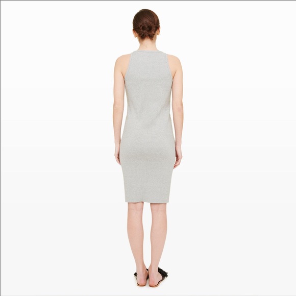 Club Monaco Filina Ribbed Dress, Heather Grey - Picture 2 of 6